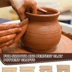 DIYOOHOMY 7 Pcs Pottery Ribs Foot Shaper Trimming Tools Clay Texture Ribs Mud Throwing Clay Ceramic Pottery Smoothing Shapes Sculpting Carving Wooden DIY Supplies