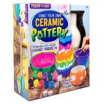 Made By Me Paint Your Own Ceramic Pottery, Fun Ceramic Painting Kit for Kids, Paint Your Own Ceramic Pottery Dish, Flower Pot, Vase & Bowl, Great Staycation Activity for Kids Ages 6, 7, 8, 9, Multi
