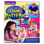 Made By Me Paint Your Own Ceramic Pottery, Fun Ceramic Painting Kit for Kids, Paint Your Own Ceramic Pottery Dish, Flower Pot, Vase & Bowl, Great Staycation Activity for Kids Ages 6, 7, 8, 9, Multi