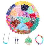 Xmada Jewelry Making Supplies Kit - 1587 PCS Beads, Crystal Beads, Jewelry Pliers, Beading Wire, Earring Hooks, Rings, Bracelets for Girls and Adults