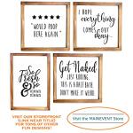 MAINEVENT Happiness is Homemade Sign for Kitchen 8x17 Inch, Inspirational Farmhouse Kitchen Decor, Rustic Kitchen Signs Wall Decor, Homemade Sign for Kitchen, Farmhouse Kitchen Wall Decor Wood Framed