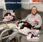 Chongker Interactive Companion Robot Cat Pets, Handmade Stuffed Animals Cat Plush with Voice Response, Realistic Heartbeat and Purring, Gifts for Parents,Seniors,Elderly,Black Cat,PERCY1.0