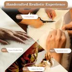 Chongker Interactive Companion Robot Cat Pets, Handmade Stuffed Animals Cat Plush with Voice Response, Realistic Heartbeat and Purring, Gifts for Parents,Seniors,Elderly,Black Cat,PERCY1.0