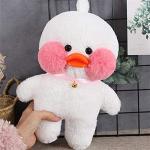 White Duck Stuffed Animal Toy Soft Plush Toy for Kids Girls DIY Hugglable Plush Stuffed Toy with Cute Hat and Costume Best Gifts for Christmas. (12inch/30cm)