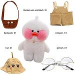 White Duck Stuffed Animal Toy Soft Plush Toy for Kids Girls DIY Hugglable Plush Stuffed Toy with Cute Hat and Costume Best Gifts for Christmas. (12inch/30cm)