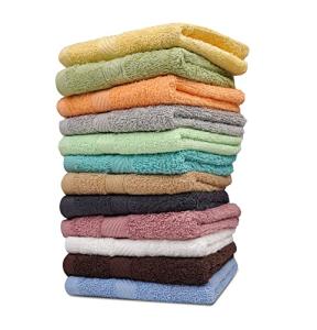ZUPERIA 100% Cotton Bath Wash Cloths - 12 Pack - 12" x 12"- Highly Absorbent Soft Washcloths for Face, Gym Towels, Hotel Spa Quality, Reusable Multipurpose Towels (12 Pack, 12 Multi Colors)