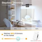 VOLISUN Modern Bathroom Vanity Light 15.7 inch, 12W Dimmable 5CCT Led Bathroom Light Fixture Over Mirror, Black Bar Vanity Light for Bathroom Mirror Cabinets Bedroom-ETL Certificated