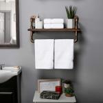 Superior Egyptian Cotton Pile Hand Towel Set of 4, Ultra Soft Luxury Towels, Thick Plush Essentials, Absorbent Heavyweight, Guest Bath, Hotel, Spa, Home Bathroom, Shower Basics, White