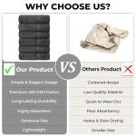 QUBA LINEN Hotel & Spa 100% Cotton Bath Towels Set of 6-24x48 inch Ultra Soft Large Bath Towel Set Highly Absorbent Daily Usage Ideal for Pool and Gym Pack of 6 - Lightweight