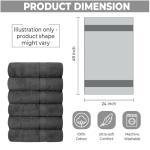 QUBA LINEN Hotel & Spa 100% Cotton Bath Towels Set of 6-24x48 inch Ultra Soft Large Bath Towel Set Highly Absorbent Daily Usage Ideal for Pool and Gym Pack of 6 - Lightweight