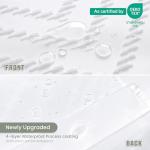 Boho Shower Curtain White Tassel Woven Fabric Shower Curtain Modern Farmhouse Textured Tufted Chevron Striped Minimalist Bathroom Hotel 72 x 72 White