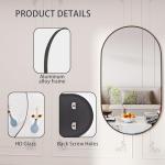 Protylctaster Oval Mirrors,Oval Bathroom Mirrors,20x28 Black Oval Mirror,espejos decorativos de pared,Bathroom Mirrors for Over Sink(Black)