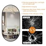 Protylctaster Oval Mirrors,Oval Bathroom Mirrors,20x28 Black Oval Mirror,espejos decorativos de pared,Bathroom Mirrors for Over Sink(Black)