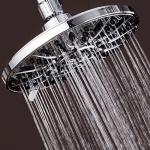 AquaDance Chrome High Pressure 6-Setting, 7" Rainfall Shower Head – Tested to Meet US Quality Standards, Angle-Adjustable, with Tool-Free Installation Finish