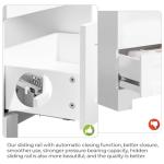 Yaheetech 24.5" Bathroom Vanity with Ceramic Sink, Bathroom Vanity Sink Cabinet with 2 Doors and 1 Drawer, Bathroom Vanities Floor Standing with Sink Combo Set, White