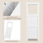 Yaheetech Bathroom Floor Cabinet, Wooden Storage Cabinet with 2 Drawers, Multifunctional Side Organizer Rack Stand Table, White