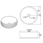 Black Round Vessel Sink, Bucket Sinks for Bathrooms,Stylish and Functional-16.5''x4.9'' (Without Sink Drain)