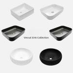 Black Round Vessel Sink, Bucket Sinks for Bathrooms,Stylish and Functional-16.5''x4.9'' (Without Sink Drain)