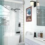 Modern Shower Faucet Set,8-Inch High Pressure Rainfall Shower Head,Complete Rain Shower System with Bathtub Spout and Rough-in Valve Trim kit(Matte Black)