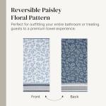 Modern Threads 6 Piece Set, 2 Bath Towels, 2 Hand Towels, 2 Washcloths Yarn Dyed Jacquard/Solid Towel Set Ophelia Blue