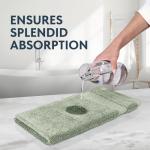 White Classic Luxury Hand Towels for Bathroom-Hotel-Spa-Kitchen-Set - Circlet Egyptian Cotton - 16x30 Inches - Set of 6 (Lt-Green)