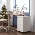 White Mobile File Cabinet with Lock – DEVAISE