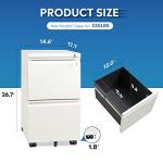 White Mobile File Cabinet with Lock – DEVAISE