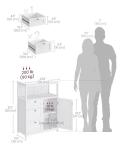 VASAGLE Bathroom Floor Storage Cabinet, Bathroom Storage Unit with 3 Drawers, Bathroom Cabinet Freestanding, Adjustable Shelf, 11.8 x 23.6 x 31.5 Inches, White UBBC542P31V1
