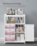 VASAGLE Bathroom Floor Storage Cabinet, Bathroom Storage Unit with 3 Drawers, Bathroom Cabinet Freestanding, Adjustable Shelf, 11.8 x 23.6 x 31.5 Inches, White UBBC542P31V1