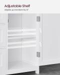 VASAGLE Bathroom Floor Storage Cabinet, Bathroom Storage Unit with 3 Drawers, Bathroom Cabinet Freestanding, Adjustable Shelf, 11.8 x 23.6 x 31.5 Inches, White UBBC542P31V1