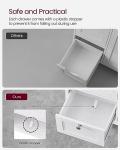VASAGLE Bathroom Floor Storage Cabinet, Bathroom Storage Unit with 3 Drawers, Bathroom Cabinet Freestanding, Adjustable Shelf, 11.8 x 23.6 x 31.5 Inches, White UBBC542P31V1