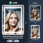 LED Lighted Bathroom Mirror 24x32 Inch Front and Backlit Lighted Vanity Mirror for Bathroom Wall Mounted Anti-Fog, Dimmable CRI90+, Memory Function, Waterproof, Tempered Glass Shatter-Proof