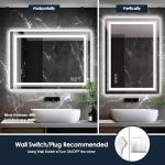 LED Lighted Bathroom Mirror 24x32 Inch Front and Backlit Lighted Vanity Mirror for Bathroom Wall Mounted Anti-Fog, Dimmable CRI90+, Memory Function, Waterproof, Tempered Glass Shatter-Proof