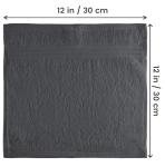 Utopia Towels 12 Pack Premium Wash Cloths Set (12 x 12 Inches) 100% Cotton Ring Spun, Highly Absorbent and Soft Feel Washcloths for Bathroom, Spa, Gym, and Face Towel (Grey)