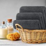 Utopia Towels 12 Pack Premium Wash Cloths Set (12 x 12 Inches) 100% Cotton Ring Spun, Highly Absorbent and Soft Feel Washcloths for Bathroom, Spa, Gym, and Face Towel (Grey)