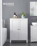 VASAGLE Bathroom Floor Storage Cabinet, Bathroom Storage Unit with 2 Adjustable Shelves, Bathroom Cabinet Freestanding, 11.8 x 23.6 x 31.5 Inches, White UBCB60W