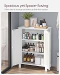 VASAGLE Bathroom Floor Storage Cabinet, Bathroom Storage Unit with 2 Adjustable Shelves, Bathroom Cabinet Freestanding, 11.8 x 23.6 x 31.5 Inches, White UBCB60W
