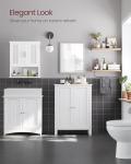 VASAGLE Bathroom Floor Storage Cabinet, Bathroom Storage Unit with 2 Adjustable Shelves, Bathroom Cabinet Freestanding, 11.8 x 23.6 x 31.5 Inches, White UBCB60W