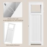 Yaheetech Bathroom Floor Cabinet Wooden Storage Organizer with 1 Door and 3 Drawers, Free-Standing Cupboard for Kitchen/Living Room/Bathroom Use, White