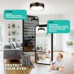 Edwarmlux 12.5 Inch LED Flush Mount Ceiling Light Fixture, 26W, Modern Ceiling Light, 3 Color Adjustable 3000K/4000K/5000K, Dimmable Ceiling Lamp for Bedroom Hallway Bathroom Kitchen (Black Gold)