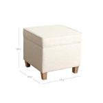 Square Storage Ottoman with Lift-Off Lid