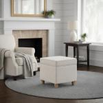 Square Storage Ottoman with Lift-Off Lid