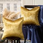 Gold Velvet Throw Pillow Covers - Set of 2