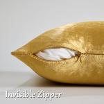 Gold Velvet Throw Pillow Covers - Set of 2
