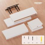 RICHER HOUSE White Floating Shelves Set of 3, Modern Bathroom Shelves Wall Mounted Shelves for Wall Decor, Over Toilet White Wall Shelves for Bathroom Bedroom, Living Room, Kitchen - White