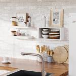 RICHER HOUSE White Floating Shelves Set of 3, Modern Bathroom Shelves Wall Mounted Shelves for Wall Decor, Over Toilet White Wall Shelves for Bathroom Bedroom, Living Room, Kitchen - White