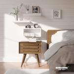 RICHER HOUSE White Floating Shelves Set of 3, Modern Bathroom Shelves Wall Mounted Shelves for Wall Decor, Over Toilet White Wall Shelves for Bathroom Bedroom, Living Room, Kitchen - White