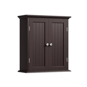 ChooChoo Bathroom Wall Cabinet, Over The Toilet Space Saver Storage Cabinet, Medicine Cabinet with 2 Door and Adjustable Shelves, Cupboard