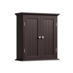 ChooChoo Bathroom Wall Cabinet, Over The Toilet Space Saver Storage Cabinet, Medicine Cabinet with 2 Door and Adjustable Shelves, Cupboard