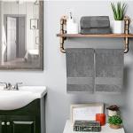 Lchkrep 100% Cotton Hand Towels 2 Pack, Salon Thick Bath Hand Towel,Gym Towel 14" x 30", Face Cloth, Soft and Absorbent Washcloths Set for Home Bathroom Hotel (Gray)…